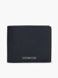 Blue TH Business Leather Bifold Card And Coin Wallet  Men