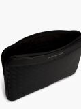 Black Modern Embossed Flag Laptop Sleeve  Men