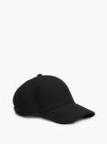 Black Wool Blend Six-Panel Cap  Men