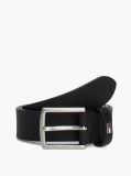 Black Kids' Essential Enamel Flag Leather Belt  Kids Unisex