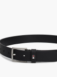 Black Kids' Essential Enamel Flag Leather Belt  Kids Unisex