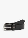 Black Kids' Essential Enamel Flag Leather Belt  Kids Unisex