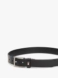 Black Kids' Essential Enamel Flag Leather Belt  Kids Unisex