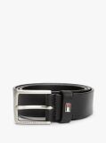 Black Kids' Essential Enamel Flag Leather Belt  Kids Unisex