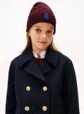 Red TH Crest Knit Beanie  Kids Unisex