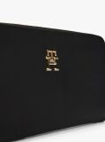Black Large Textured Monogram Wallet  Women