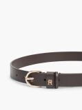 Καφέ Essential TH Monogram Δερμάτινη Ζώνη  Γυναίκες