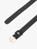 Μαύρο Essential TH Monogram Δερμάτινη Ζώνη  Γυναίκες