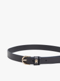 Μπλε Essential TH Monogram Δερμάτινη Ζώνη  Γυναίκες