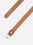 Καφέ Essential TH Monogram Δερμάτινη Ζώνη  Γυναίκες