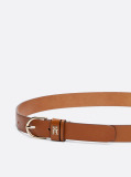 Καφέ Essential TH Monogram Δερμάτινη Ζώνη  Γυναίκες
