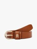 Καφέ Essential TH Monogram Δερμάτινη Ζώνη  Γυναίκες