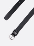 Μαύρο Essential TH Monogram Δερμάτινη Ζώνη  Γυναίκες