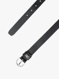 Μαύρο Essential TH Monogram Δερμάτινη Ζώνη  Γυναίκες