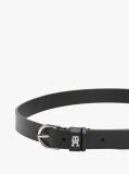 Μαύρο Essential TH Monogram Δερμάτινη Ζώνη  Γυναίκες