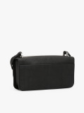 Black Logo Plaque Flap Crossbody Bag  Women