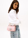 Pink Logo Plaque Flap Crossbody Bag  Women