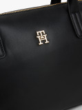 Black TH Monogram Crossbody Tote Bag  Women