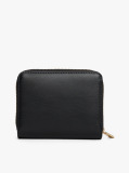 Μαύρο TH Monogram Πορτοφόλι Με Κλείσιμο Flap Και Φερμουάρ  Γυναίκες