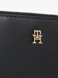 Μαύρο TH Monogram Πορτοφόλι Με Κλείσιμο Flap Και Φερμουάρ  Γυναίκες
