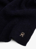 Blue Chic Cable Knit Fluffy Scarf  Women