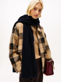 Blue Chic Cable Knit Fluffy Scarf  Women
