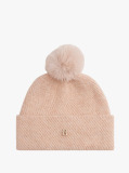 Pink Chic Metallic Pom Pom Beanie  Women