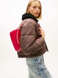Red Shiny Logo Plaque Shoulder Bag  Women