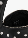 Black Metal Stud Shoulder Bag  Women
