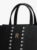 Black Signature Tape Satchel  Women