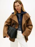 Black Signature Tape Satchel  Women