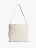 Beige TH Monogram Braided Hobo Bag  Women