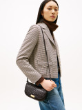 Brown Croco-Print Leather Crossbody Bag  Women