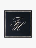 Blue Pure Silk Logo Scarf  Women