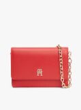 Red Hilfiger Icon Card Wallet With Chain  Women