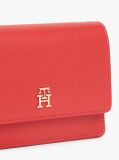 Red Hilfiger Icon Card Wallet With Chain  Women