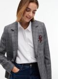 Μαύρο TH Monogram Δερμάτινη Ζώνη Με Αγκράφα   Γυναίκες