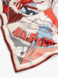 Multi Hilfiger Flag Pure Silk Floral Square Scarf  Women