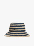 Multi Stripe Raffia Bucket Hat  Women