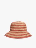 Multi Stripe Raffia Bucket Hat  Women
