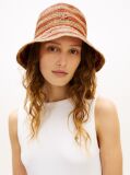 Multi Stripe Raffia Bucket Hat  Women