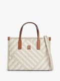 Beige City Woven Crossbody Tote Bag  Women