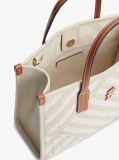 Beige City Woven Crossbody Tote Bag  Women