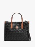 Black City Woven Crossbody Tote Bag  Women