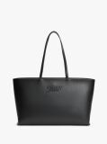 Black Essential Embossed Logo Tote Bag  Women