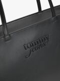 Black Essential Embossed Logo Tote Bag  Women