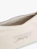 Beige Metal Logo Shoulder Bag  Women