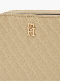 Beige Hilfiger Icon Debossed Zip-Around Flap Wallet  Women