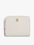 Beige Hilfiger Icon Debossed Zip-Around Flap Wallet  Women