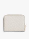 Beige Hilfiger Icon Debossed Zip-Around Flap Wallet  Women